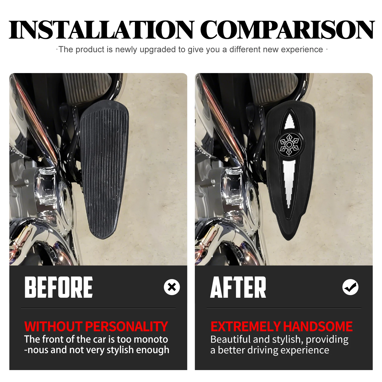 Motorcycle Driver Footrest Rider Footpegs Front Floorboards Pads Footboard CNC For Indian Specific Pursuit Chief Springfield