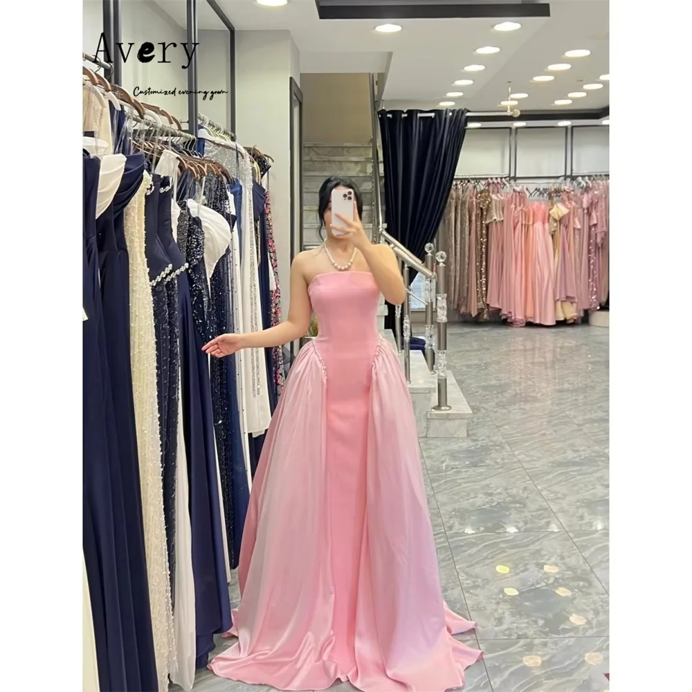 

Avery Customized Pink Fishtail Tube Top Sleeveless Long Elegant Woman Party Dress Luxurious Women's Evening Dresses Luxury 2026