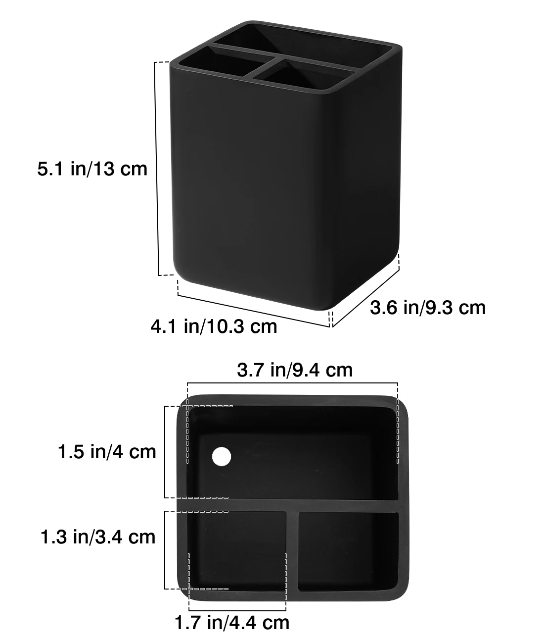 Luxspire Toothbrush Holders 3 Slots Toothpaste Toothbrush Holder for Bathroom Electric Toothbrush Holder with Drain Hole