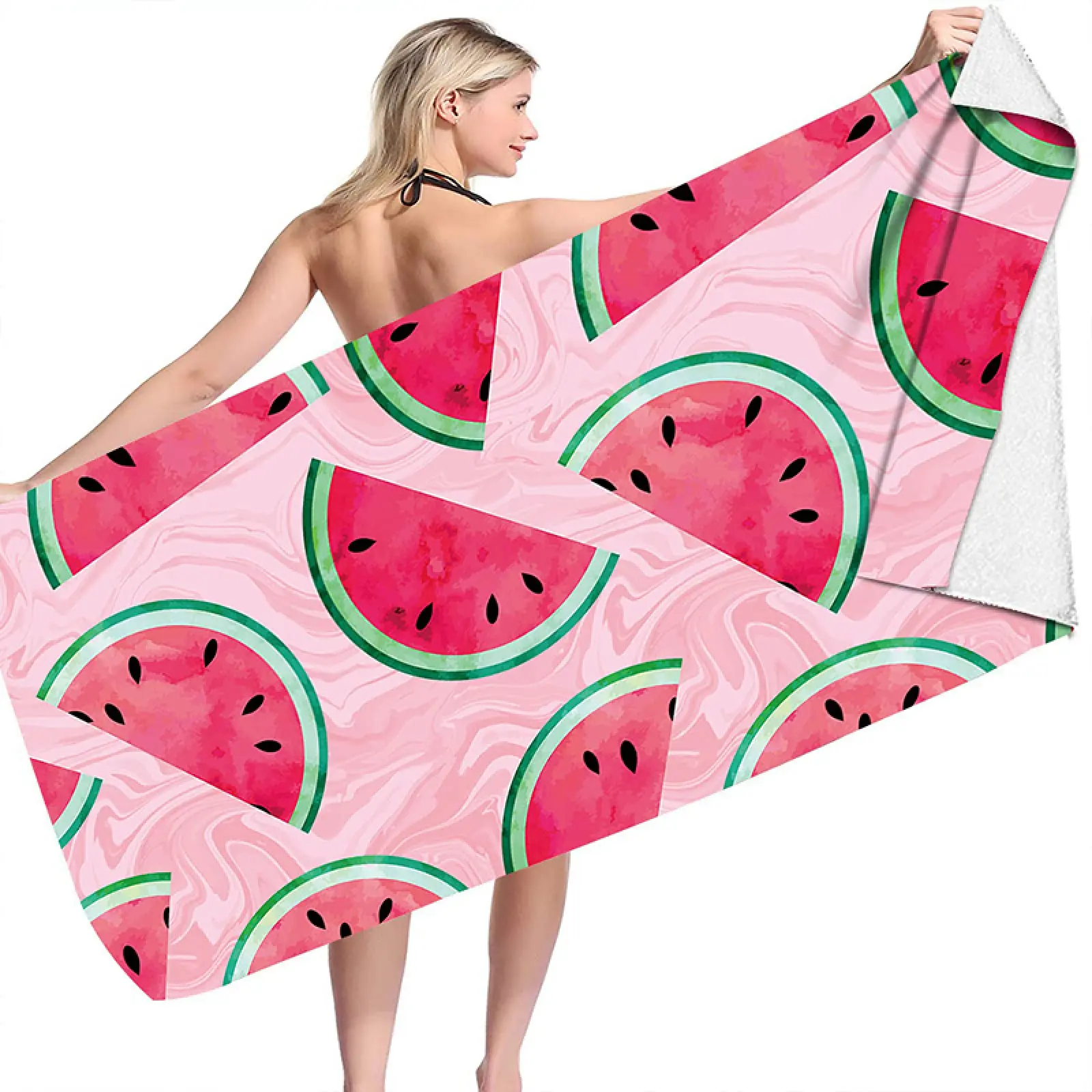 Watermelon Beach Towels Travel Quick Dry Towel for Swimmer Sand Proof Beach Towels Cool Watermelon for Gifts Women Girls Kids