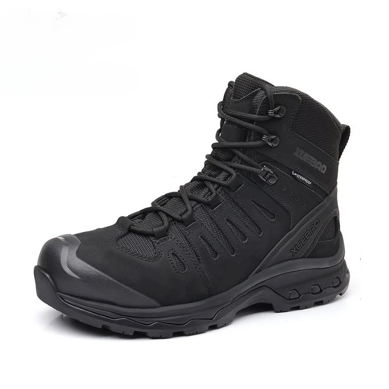 New Genuine Xuebao Outdoor Hiking Shoes, Hiking Waterproof Combat Boots, Middle Help Tactical Boots