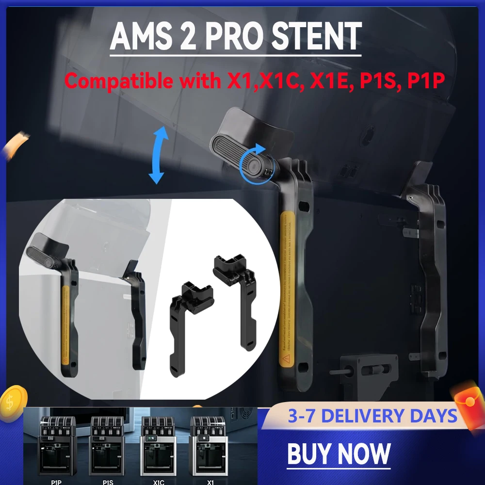 JAYO AMS 2 Pro Stand for Bambu Lab X1/P1, Hinged Bracket for Easy Maintenance 3-Step Install Compatible with X1, X1C, X1E, P1S