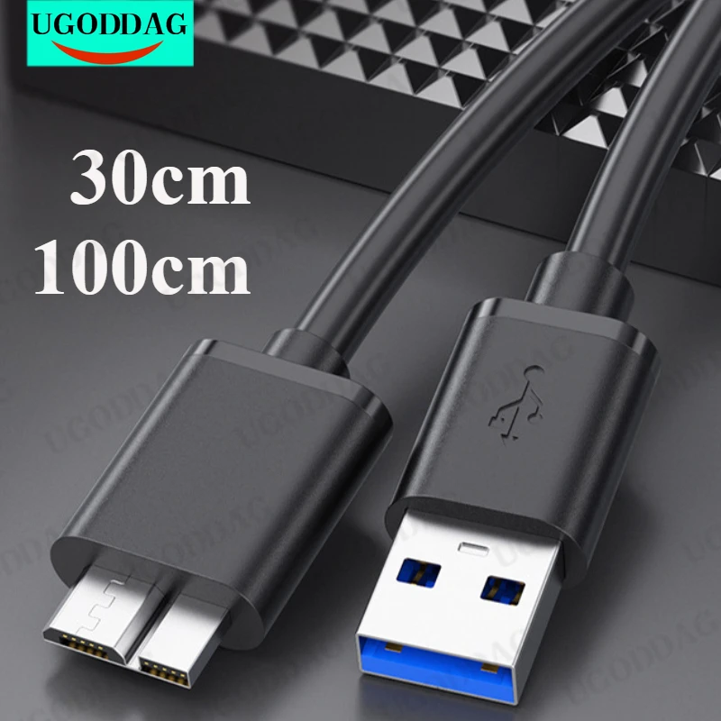 USB 3.0 Type A to USB3.0 Micro B Male Adapter Cable Data Sync Cable Cord for External Hard Drive Disk HDD Super Speed Cable