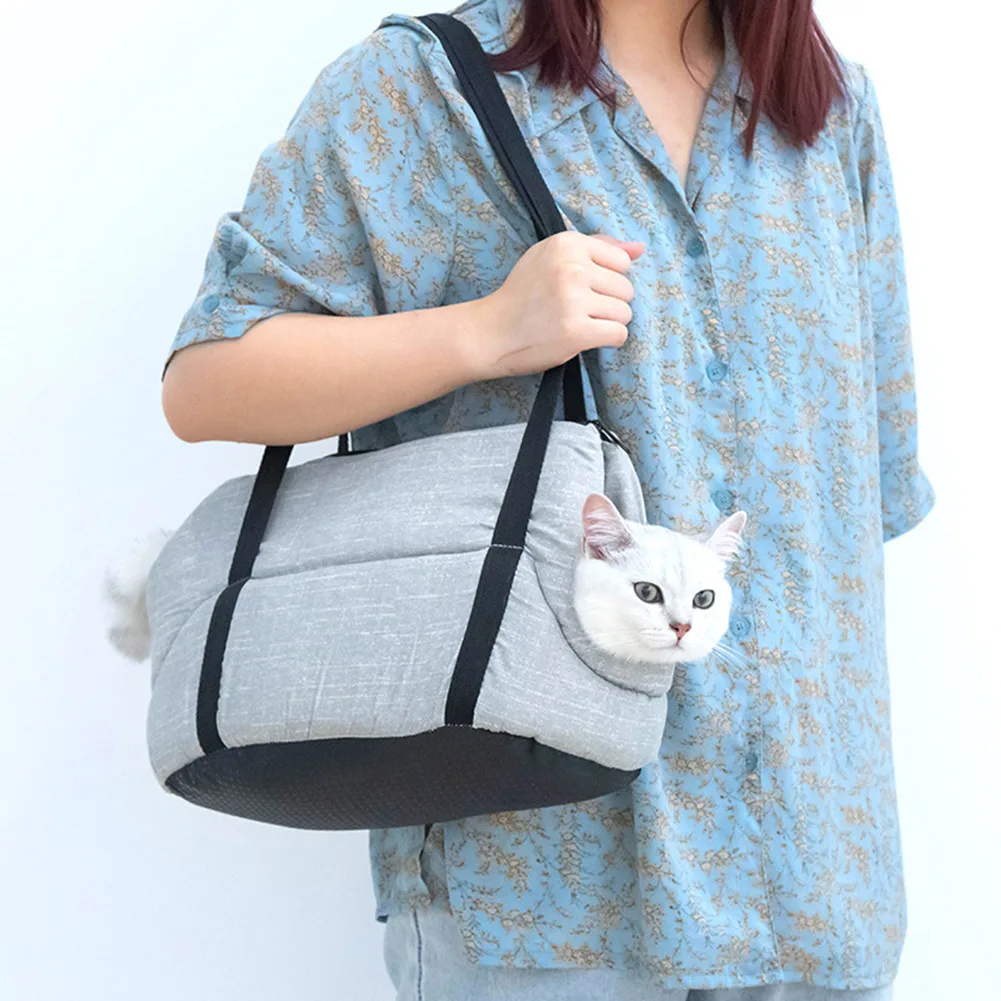 YOKEE Winter Warm Portable Cat Pet Carrier Bag Supplie Kitten Puppy Small Dog Handbags Detachable Pad Travel Outdoor Backpack