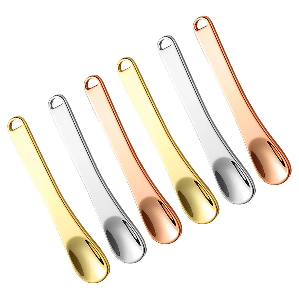 

Набор из 6 штук: шпатели-аппликаторы для ухода за кожей, ложки для масок из цинкового сплава для точного нанесения крема, дорожный набор косметических инструментов