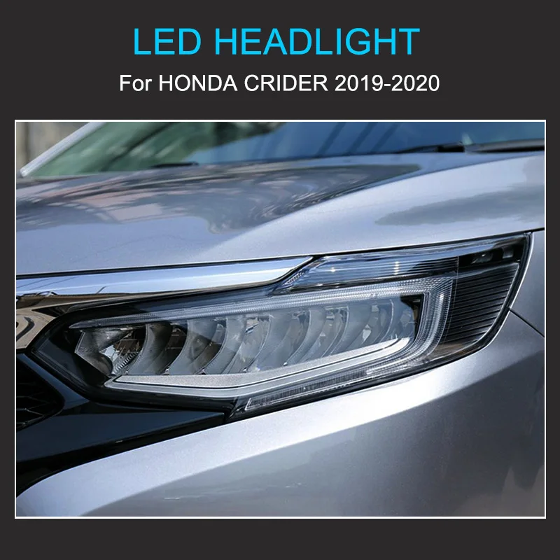 1 Pair LED Headlight Assembly for Honda Crider 2019 2020 LED Headlights with LED DRL Dynamic Turning Projector Lens Head Lamps