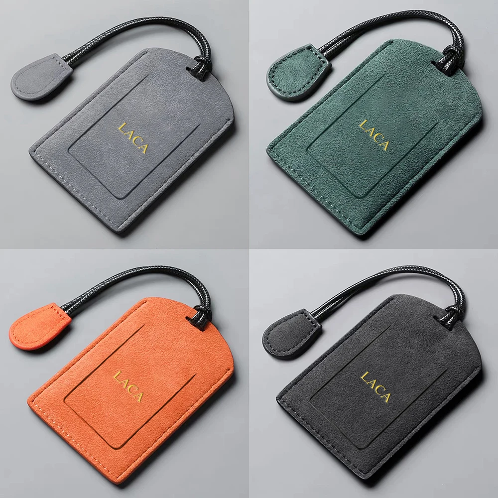 Customized name boarding pass card cases for men and women, NFC-enabled key card cases, suede key cases