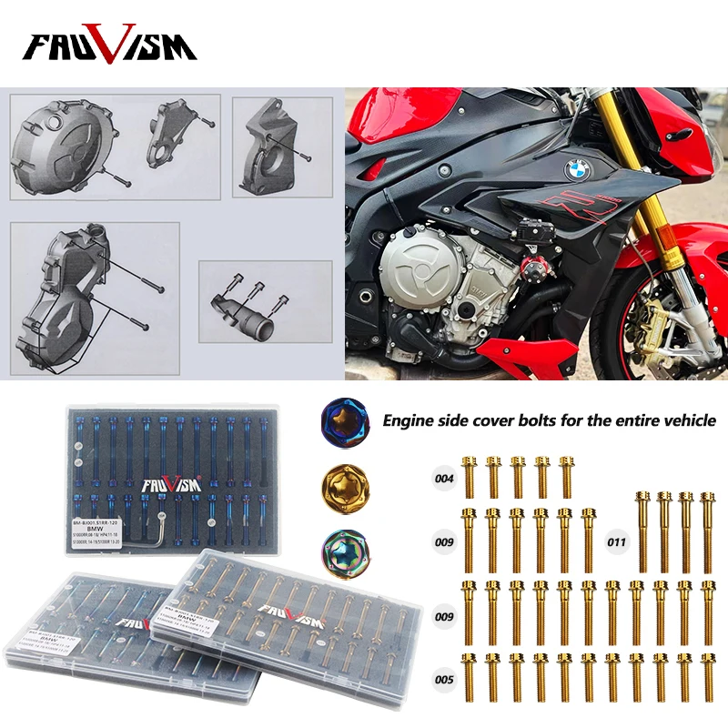 

Для BMW S1000R 13-20 S1000XR 14-19 Болты двигателя M6 Болты с шестигранной звездообразной головкой и фланцевой головкой Модели мотоциклетного оборудования и аксессуаровДекоративные аксессуары для мотоциклов