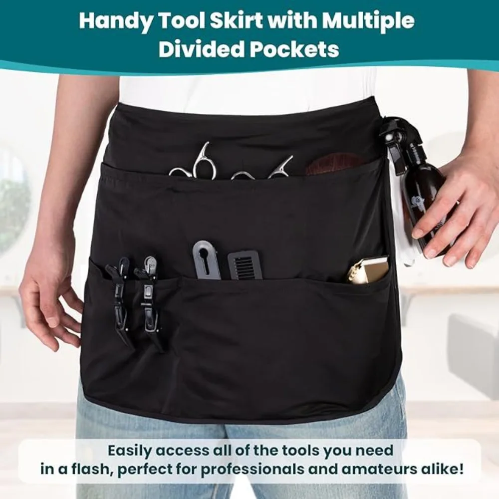 Creative Multiple Pockets Half Waist Work Apron Adjustable Multi-function Garden Tool Belt Cleaning Organizer Tool Storage Apron