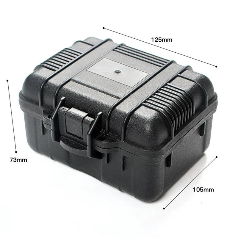 Portable Plastic Tooling Box Sealed Equipment Shockproof Instrument Case Small Collectible Storage Safety Organizer Case Outdoor