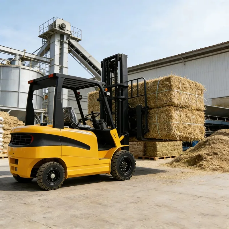 Customized Specialized 3m-9m High Lift 3T Lithium-Ion Electric Forklift Two-Stage Mast 12 Months Warranty Paper Roll Clamp