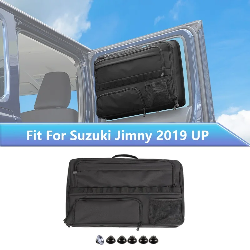 

JIECHUAN Car Rear Window Storage Bag Accessories For Suzuki Jimny 2019 Up 4-Doors For Chery JETOUR T2 2023 Up For Bj40 2024 Up