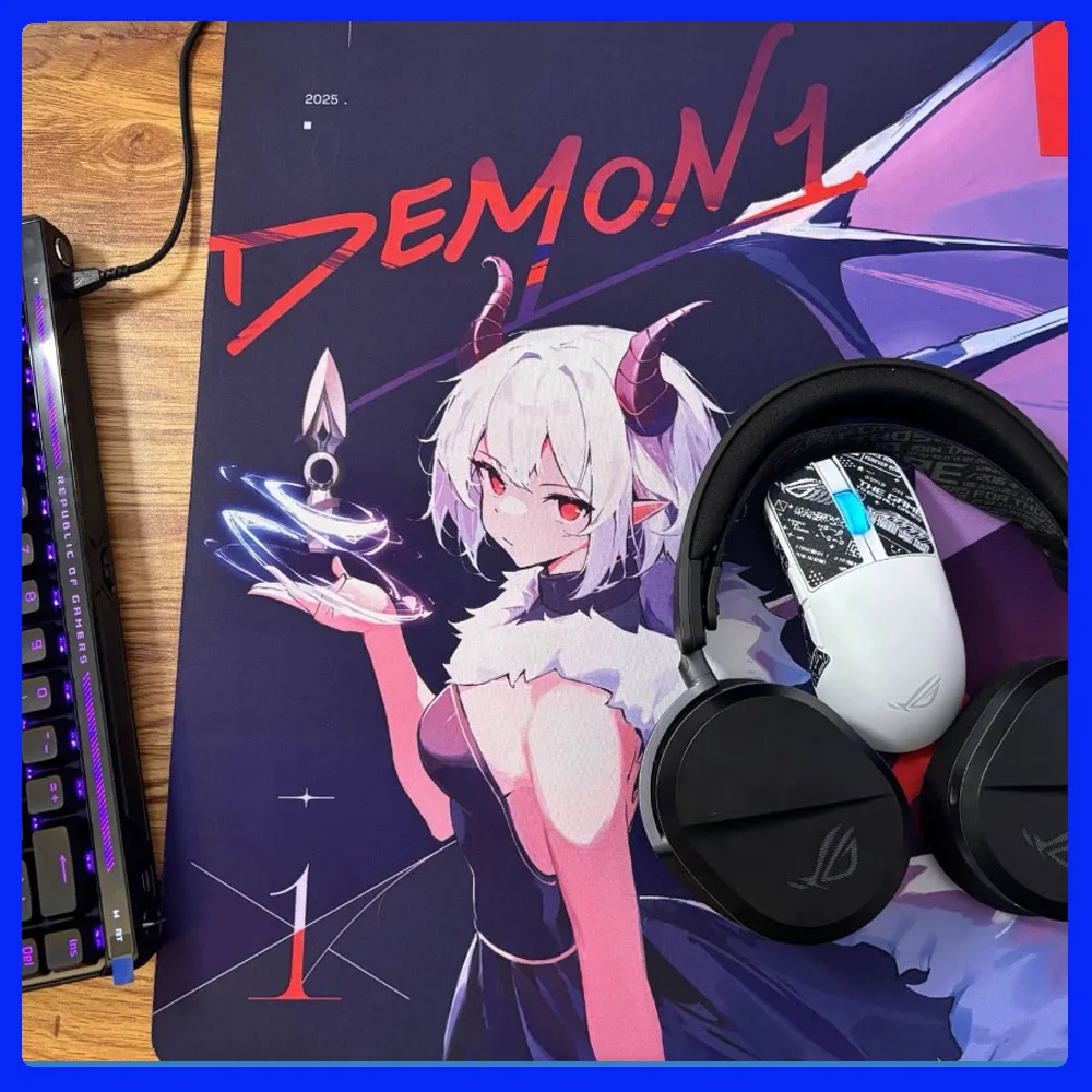 

Yuki Aim x Demon1 Glass Mouse Pad Gaming FPS Tempered Glass Copy Edition Mouse Pad Smooth Professional Customized Mouse Pad