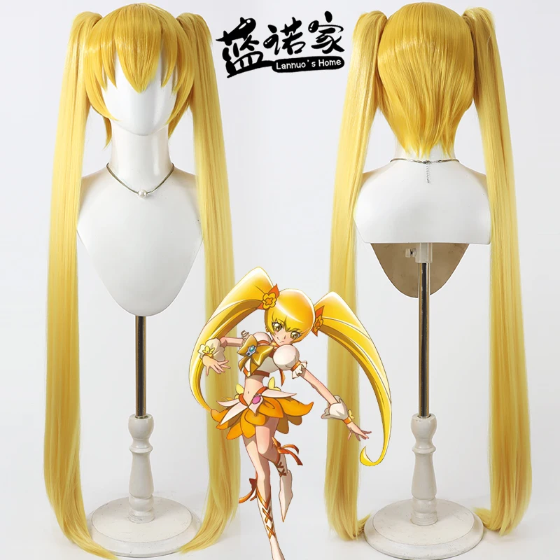 

Аниме Pretty Cure Cure Sunshine Cos Косплей Парик Хэллоуин Карнавальная вечеринка Реквизит Синтетические волосы Термостойкое волокно + Кепка для парика