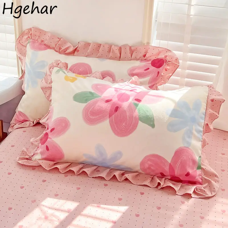 

Cartoon Ruffles Pillowcase Students Adults Universal Household Breathable Comfortable Princess Washable Fashion Pillow Cover