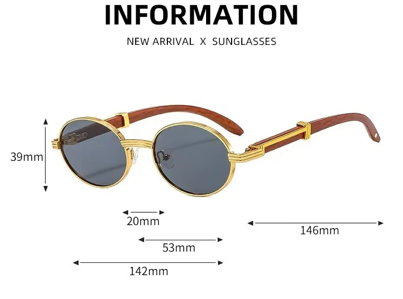 Neue Ankunft Männer Frauen Punk Sonnenbrille Unisex Mode Sonnenbrille Oval Brillen Shades Runde Sonnenbrille ﻿ Runde Sonnenbrille – Detail 6
