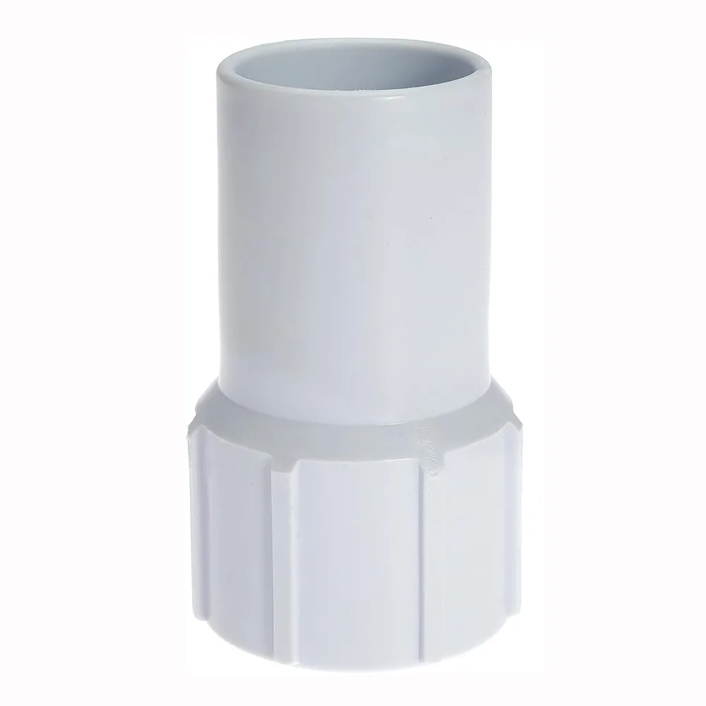 Durable Plastic Hose Connector Coupling 1-1/4 Inch 1-1/2 Inch Hose Fitting White Pool Hose Fitting