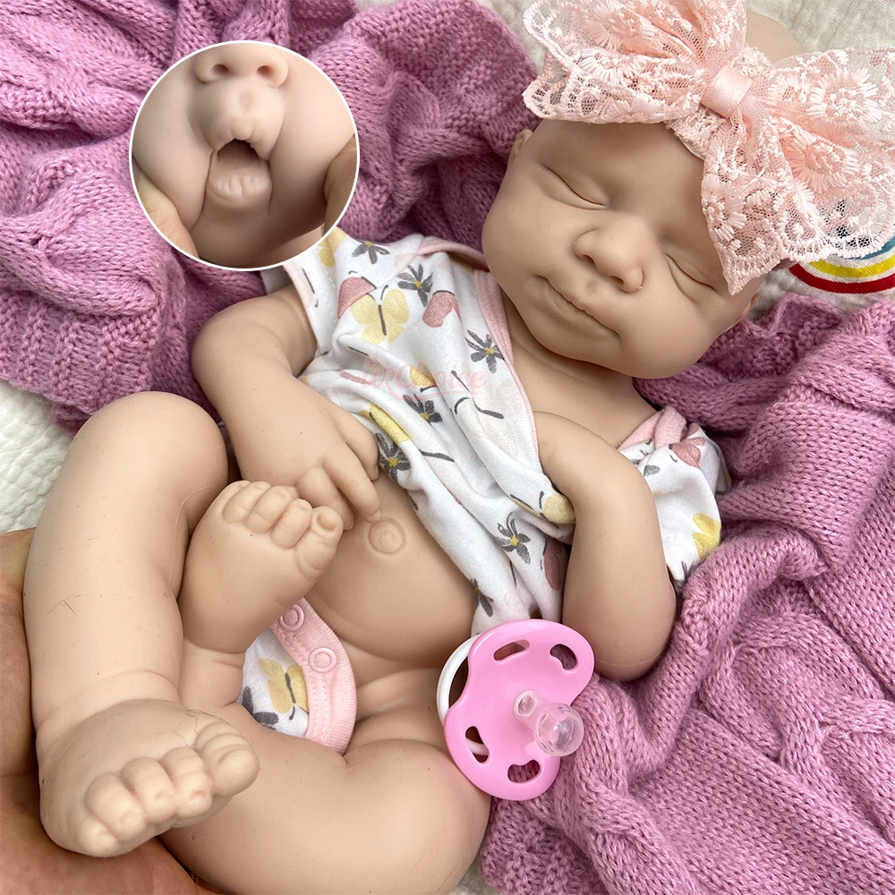 

20Inch Hyper-Realistic Solid Silicone Reborn Baby Girl/Boy Artist Hand-Painted Details Newborn Doll for Serious Collectors