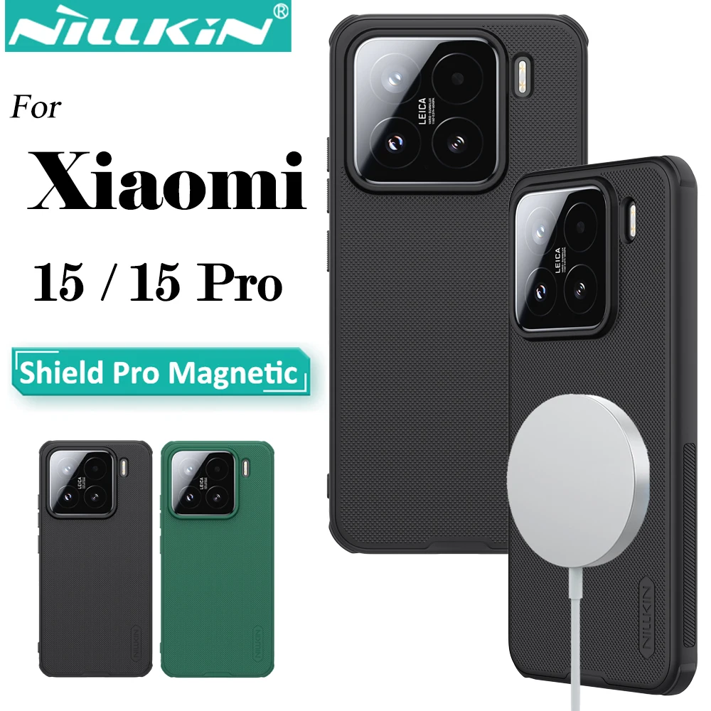 Nillkin для Xiaomi 15 Mi 15 Pro, магнитный суперматовый чехол Shield Pro, чехол из ТПУ + ПК, противоударная задняя крышка с защитой от отпечатков пальцев Nillkin для Xiaomi 15 Mi 15 Pro, магнитный суперматовый чехол Shield Pro, чехол из ТПУ + ПК, противоударная задняя крышка с защитой от отпечатков пальцев