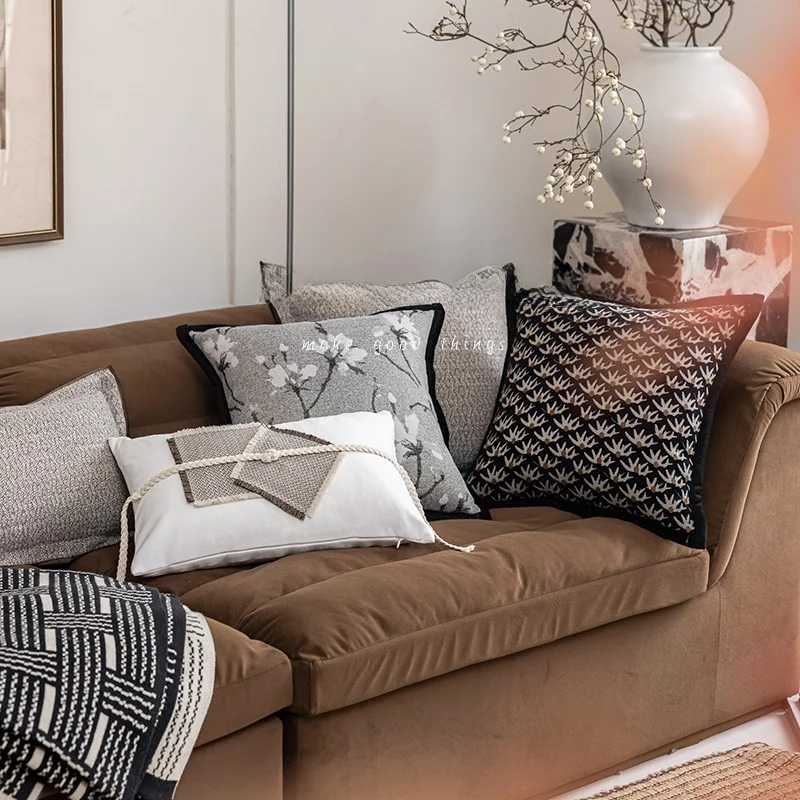 Modern Mid-Century Style Black White Series Sofa Pillowcase Nordic Style Living Room Couch Pillow Cover Home Decor Cushion