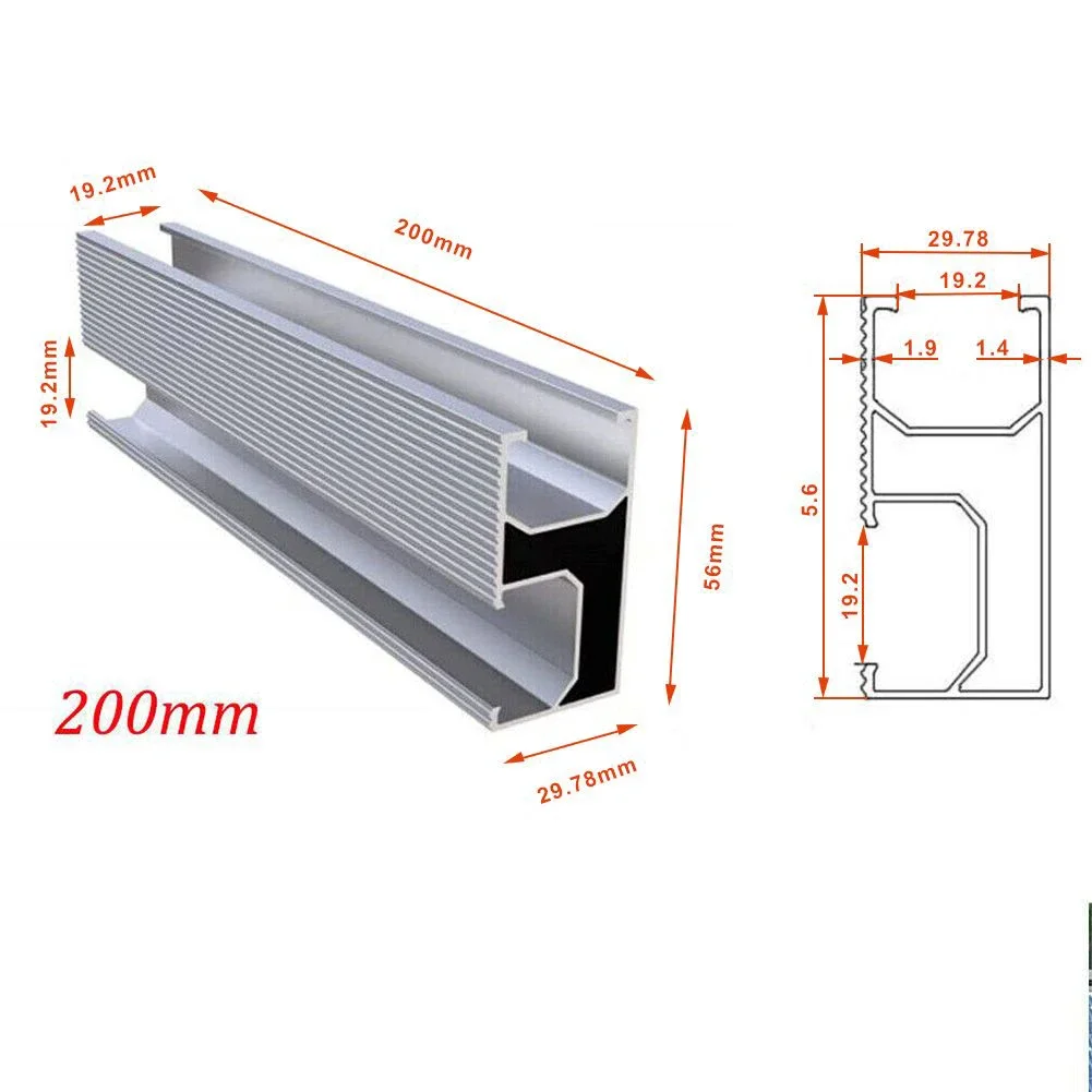 

Solar Rail Alu Mounting Rail Solar System Accessories Set 200mm *56mm*30mm Aluminum Alloy Bracket Rail Solar Panel Module