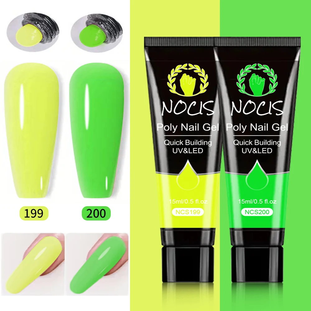 Kit de Extensión de Uñas de Gel NOCIS, Set de Manicura DIY para el Hogar, Secado Rápido, Nutre las Uñas por 28 Días, Set de Manicura DIY para el Hogar