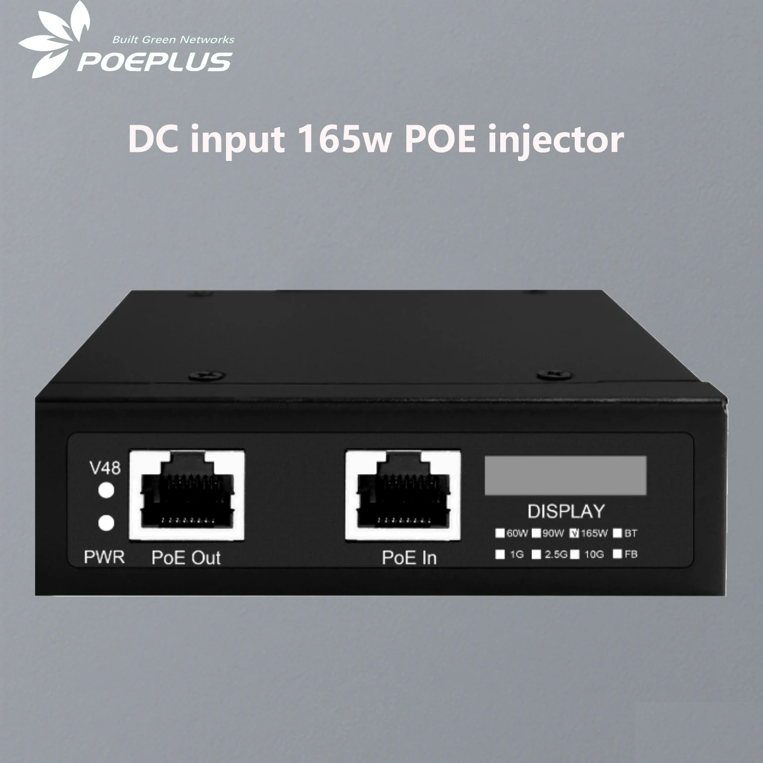 Doppi porte POE midspan 2 porte iniettore 90w uscita 802.3at/bt uscita POE attiva multigigabit 2,5 Gbps