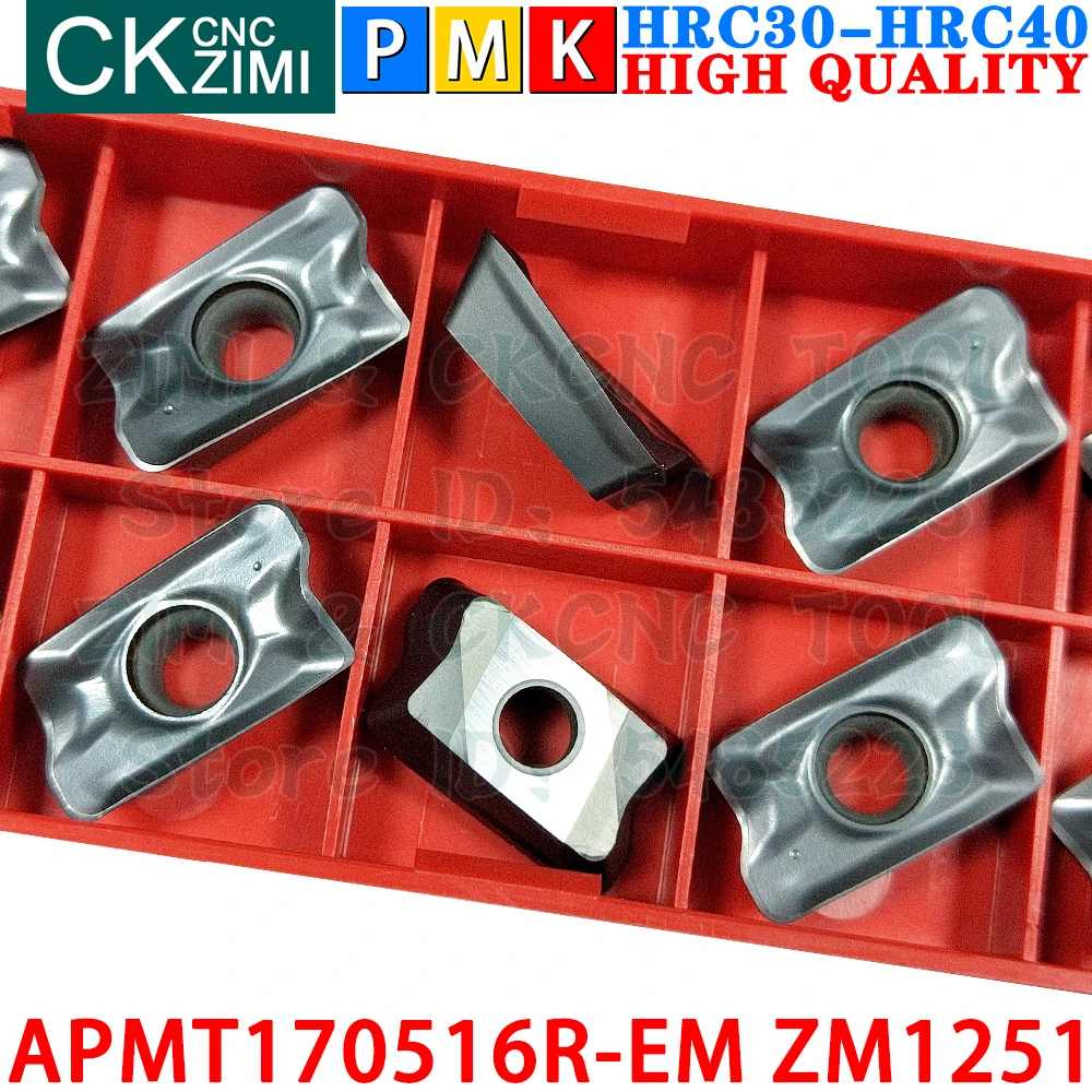 APMT170516R-EM ZM1251 APMT 170516R EM ZM1251 超硬インサート肩フライス盤インサート工具 APMT 170516 R CNC 機械旋盤インデックス可能な切削工具