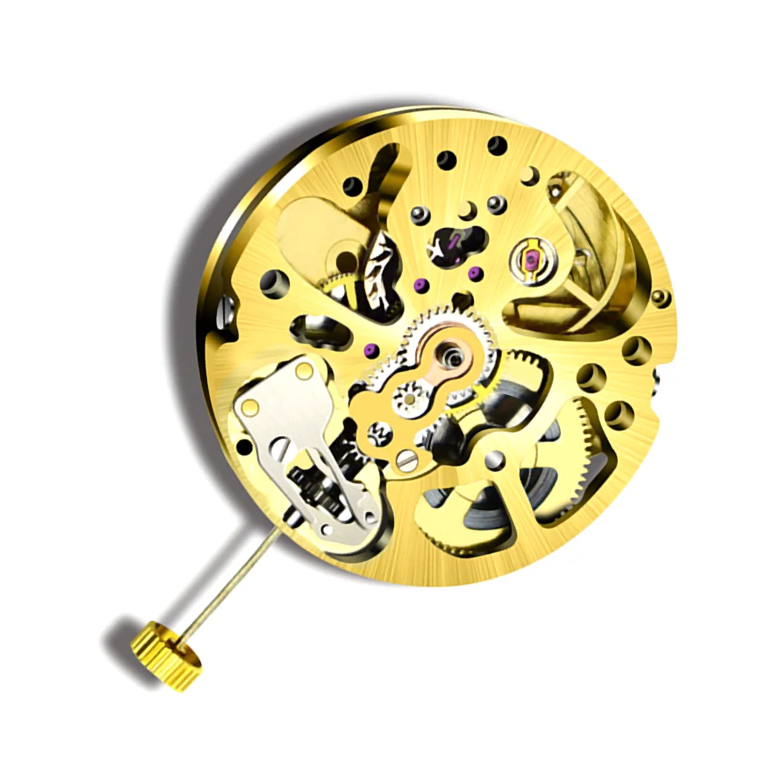 A43M Gold Skeleton 2004 Movement Ordinary Pendulum Adjustment Radiation Pattern Fully Automatic Watch Movement