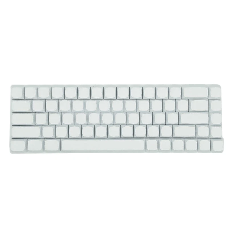 XDA Keycaps PBT сублимационный для 68-клавишной клавиатуры Минималистичный белый пустой колпачок