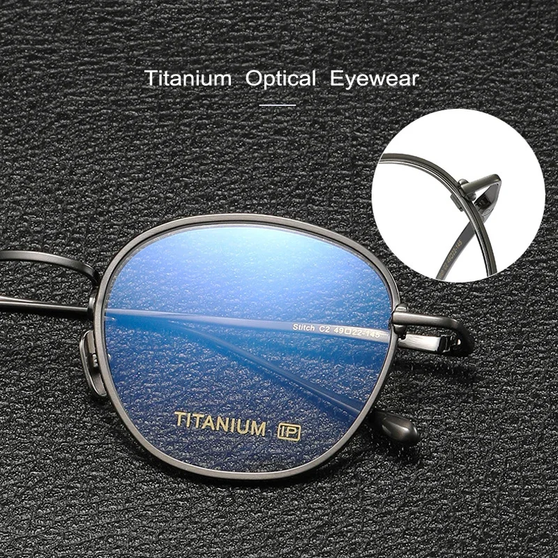 Top Quality Designer Titanium Computer Glasses Frame Men Women Luxury Brand Retro Prescription Eyeglass Frame Bronze Eyewear