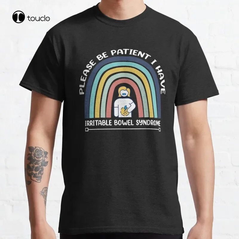 Irritable Bowel Syndrome Awareness Ibs Related Rainbow Classic T-Shirt Cotton Tee Shirt