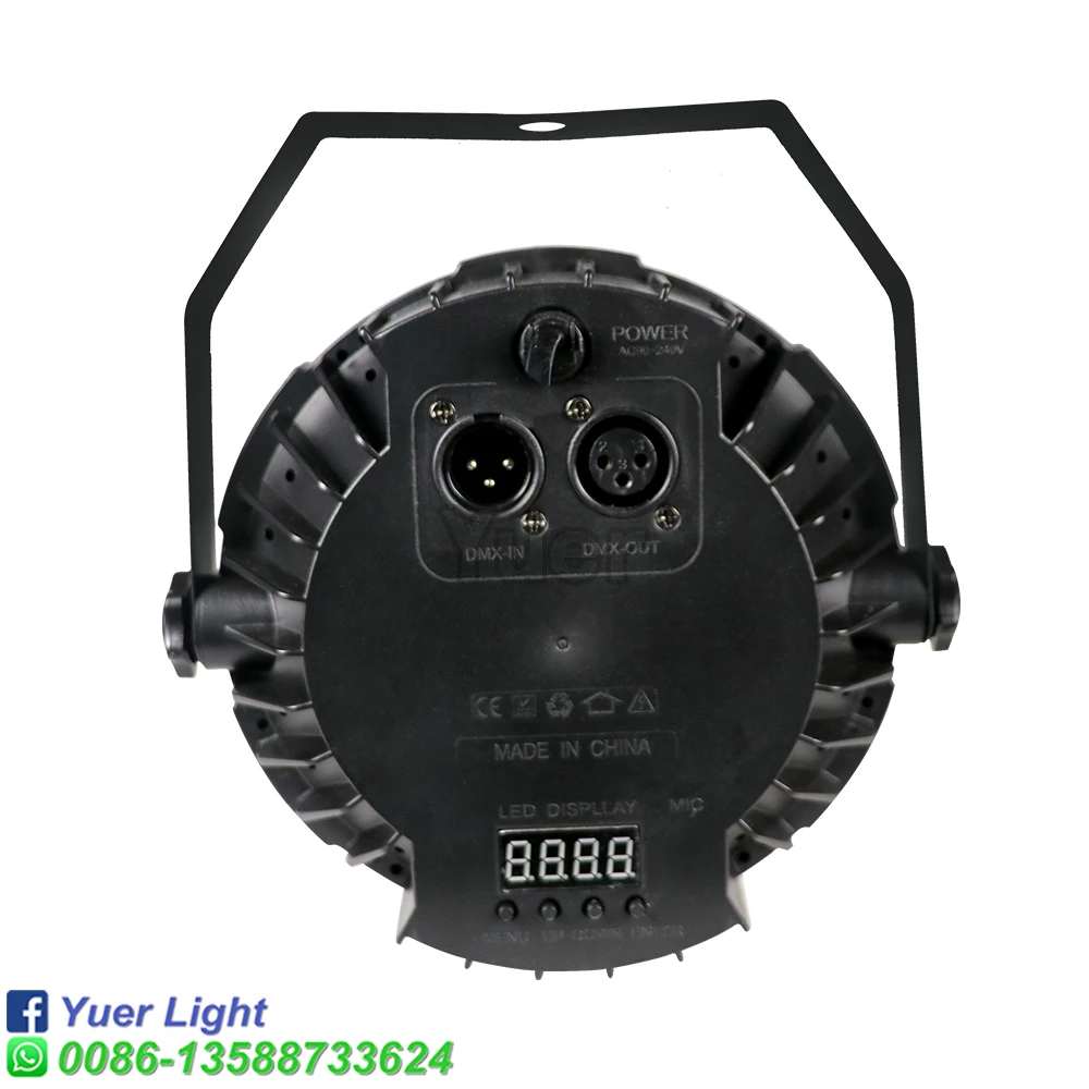Yuer 9X8W RGBW 4in1 LED Plastic PAR lights/ Wash strobe Effect Lights DMX512 Control For Home birthday Party DJ Disco Stage