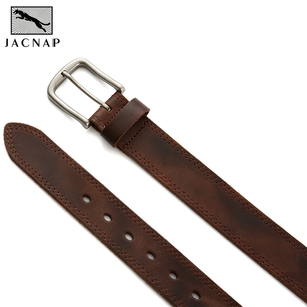 

Натуральная кожа для мужчин, высококачественные джинсы с пряжкой, повседневные ремни из коровьей кожи, деловой ковбойский пояс, мужской модельер 115 125