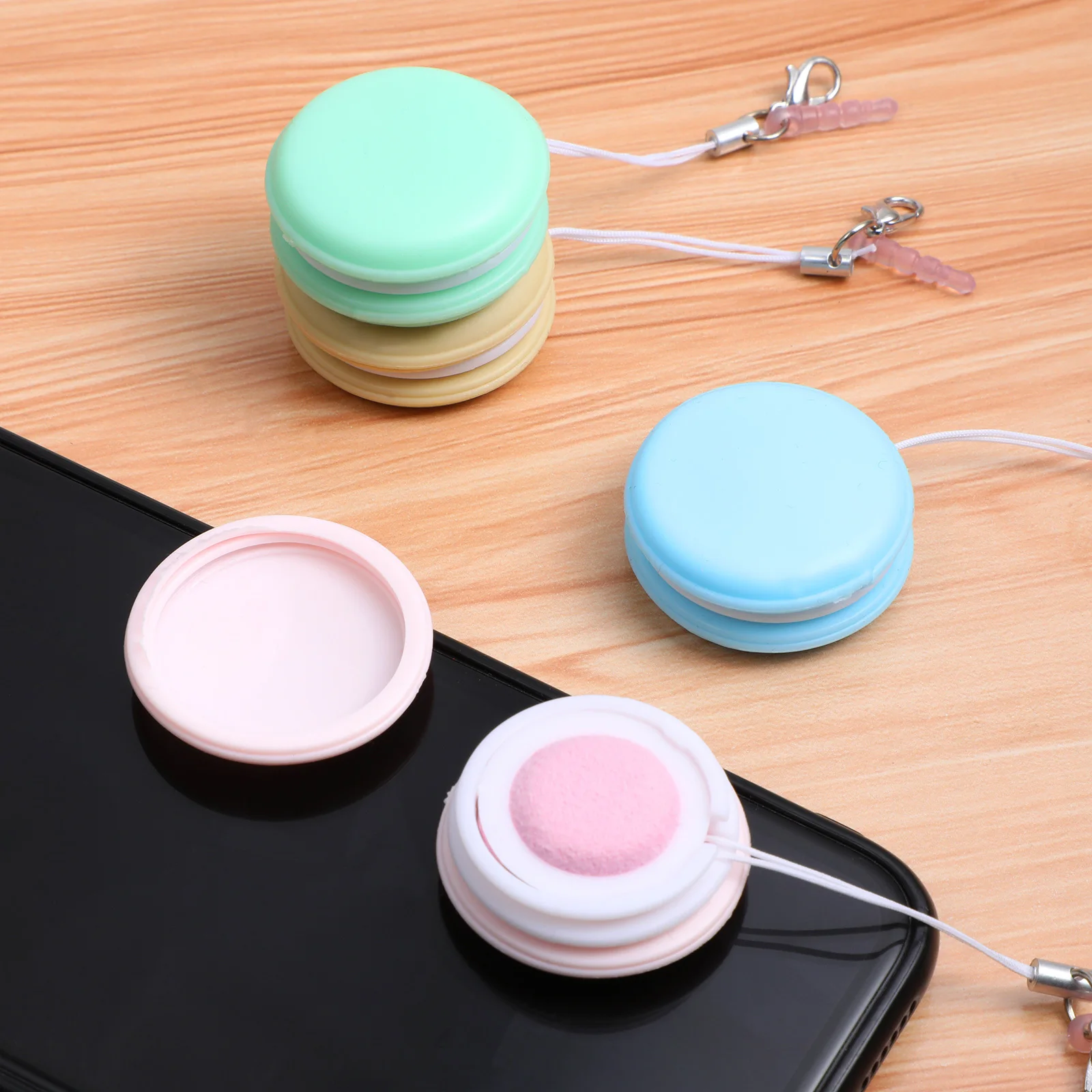 

4Pcs Dual Sided Screen Cleaner for Phone Microfiber and Cloth Cleaning Pad with Keychain for Smartphone Tablet Laptop