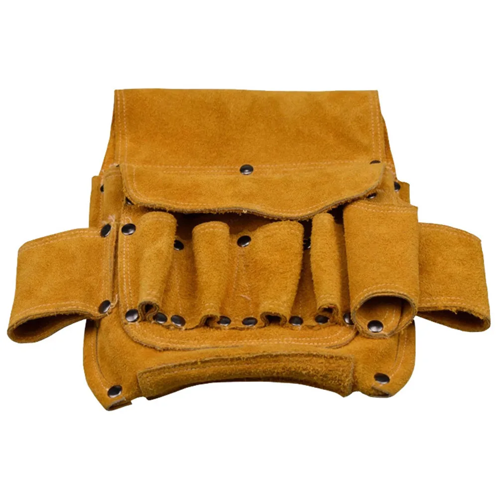Electrician\'s Belt Bag Tool Storage Satchel Cowhide Thickened Wear-resistant Pure Cowhide Toolkit Mechanic Dedicated