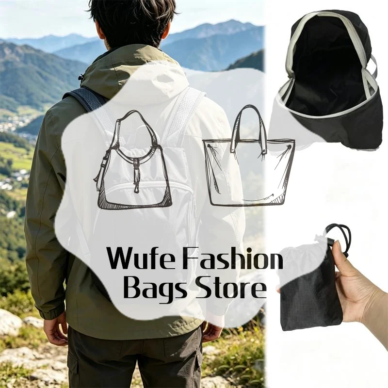 1Pcs Men Women Daypacks Outdoor Ultralight Nano Waterproof Folding Handy Bag Lightweight Packable Backpack Travel Daypack