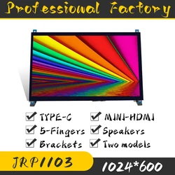 NEW 10.1inch HDMI-compatible touch screen with speakers raspberry pi module DIY portable display for computer PC psp