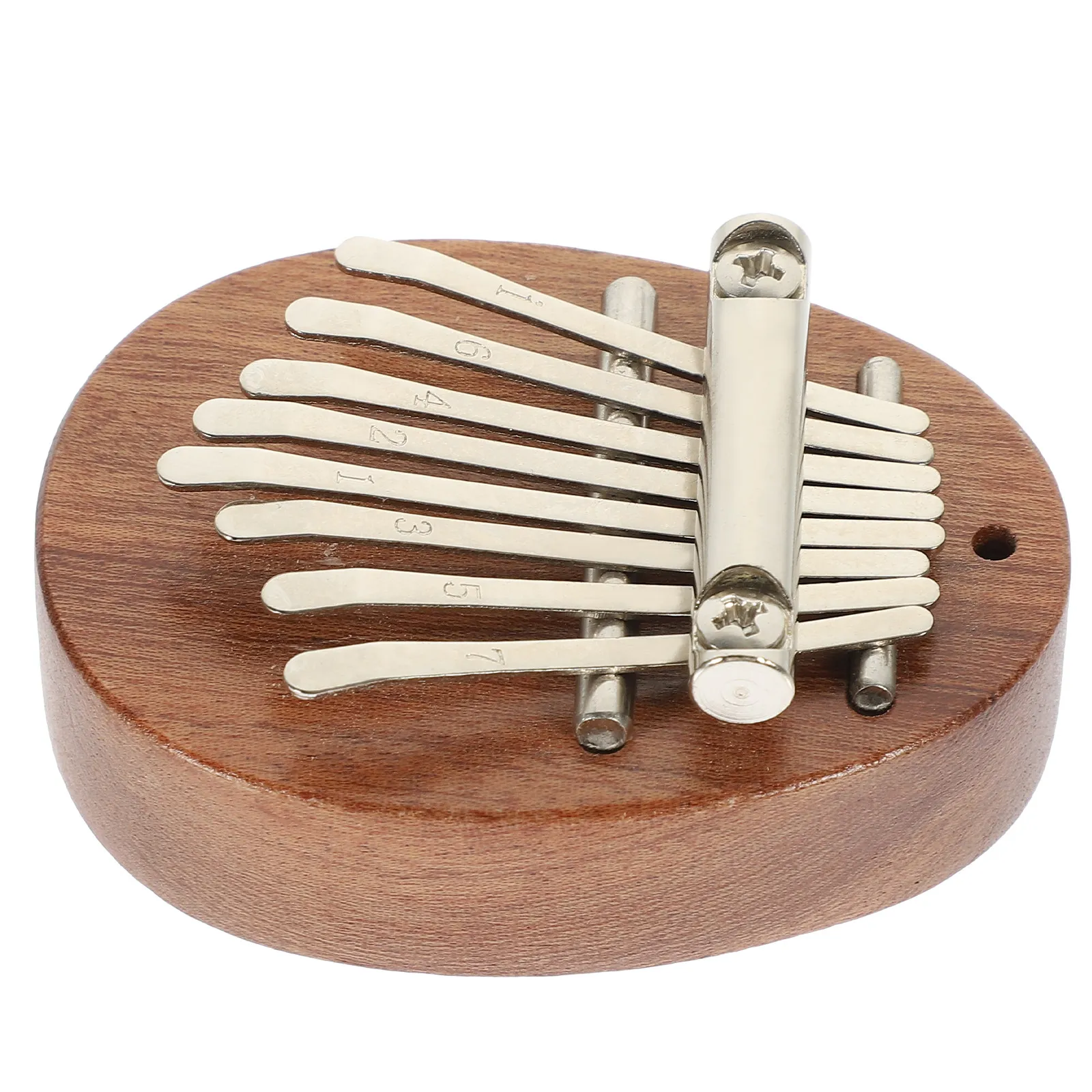 1Set Kalimba Thumb Piano Mini 8 Keys Solid Wood Compact Portable Musical Instrument for Beginners Travel School Bag Pendant - view 5