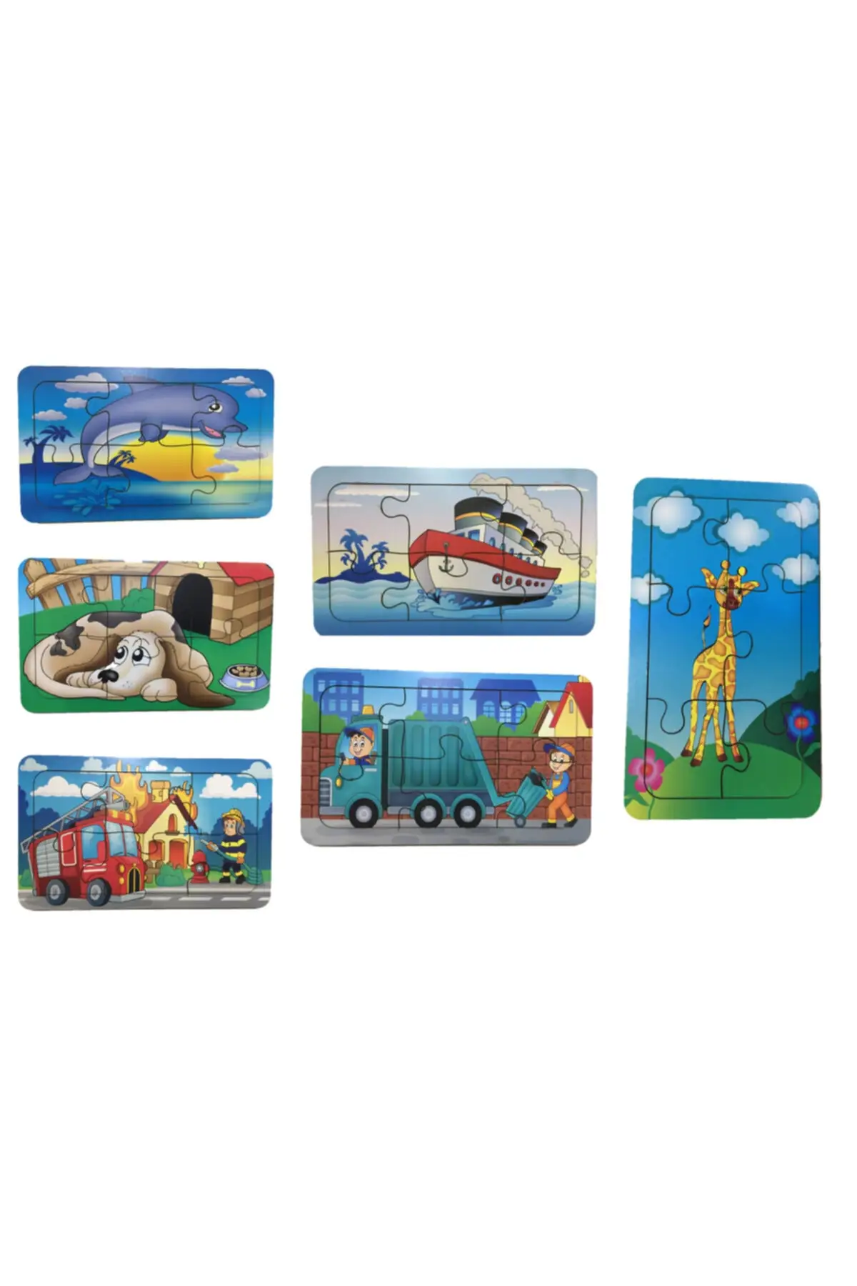 

Wooden Puzzle First Yapbozum 6 PCs 6 Piece 18x11cm, Educational Toys for Toddlers