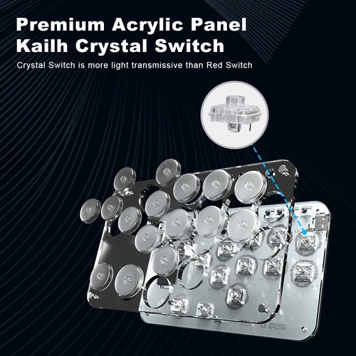 Imagen 2 del producto Joystick Arcade Haute42 Hitbox, Controlador sin Palanca, Palancas de Combate para PC / PS4 / Switch, Mini Hitbox, Joystick Arcade para Juegos de Lucha