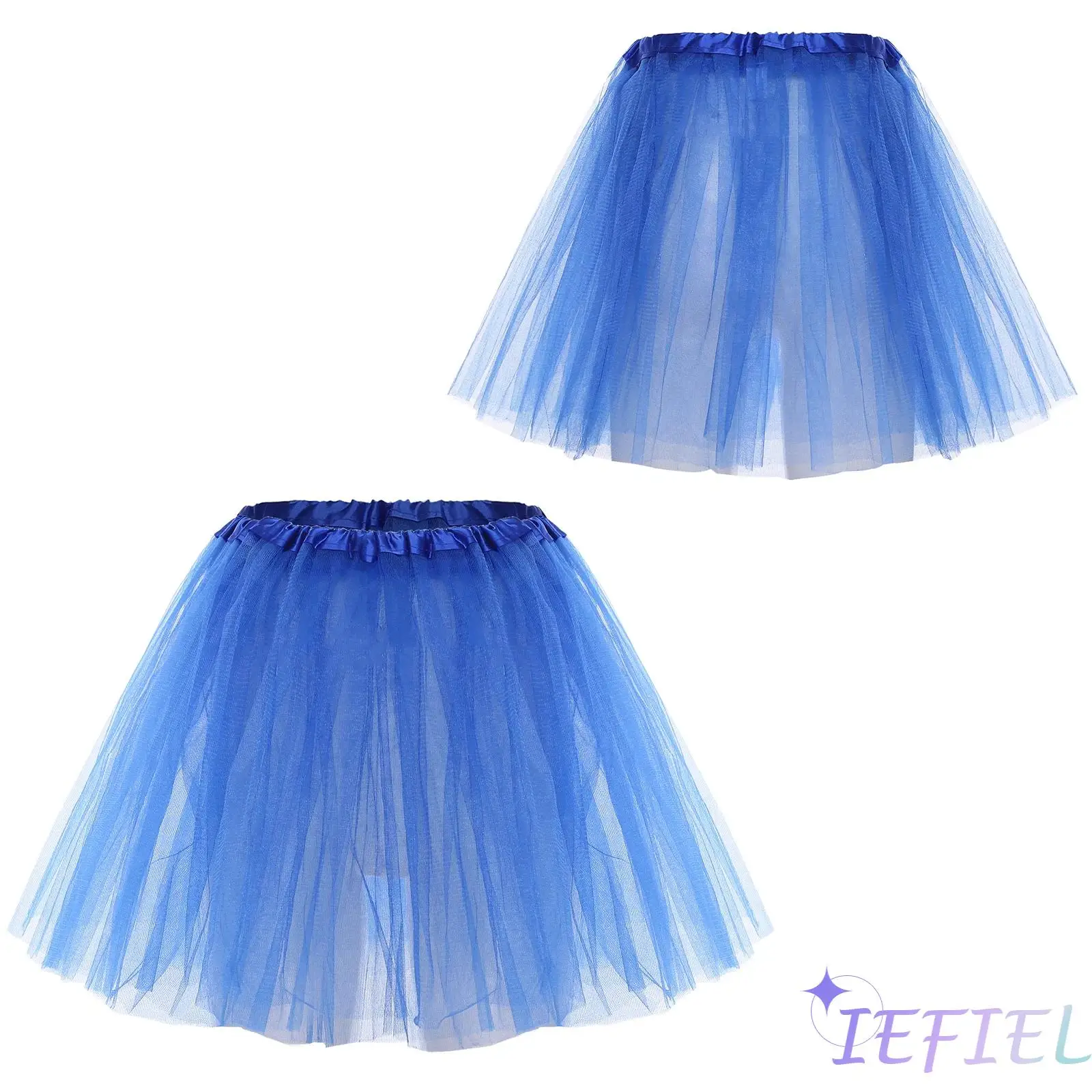 

Womens Ballet Dance Skirt Elastic Waist Puff Skirt Lolita Underskirt 3-layer Tulle Tutu Skirt for Ballet Dance Stage Performance