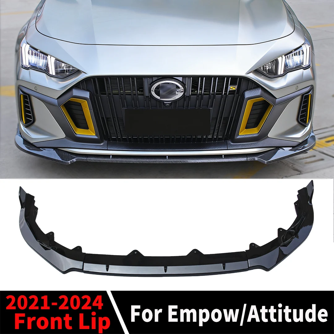 

Front Deflector Splitter Bumper Lip Chin Protector For GAC Motor Trumpchi Empow or Dodge Attitude 2021-2024 Tuning Body Kit
