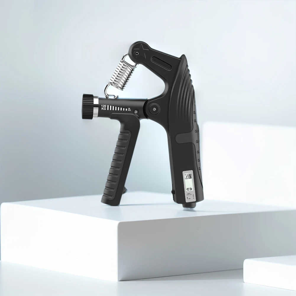 10-120 كجم قابل للتعديل قبضة اليد التمارين شاشة رقمية إصبع الثقيلة التمارين الربيع الذراع ممارسة المدرب للموسيقيين الرياضيين