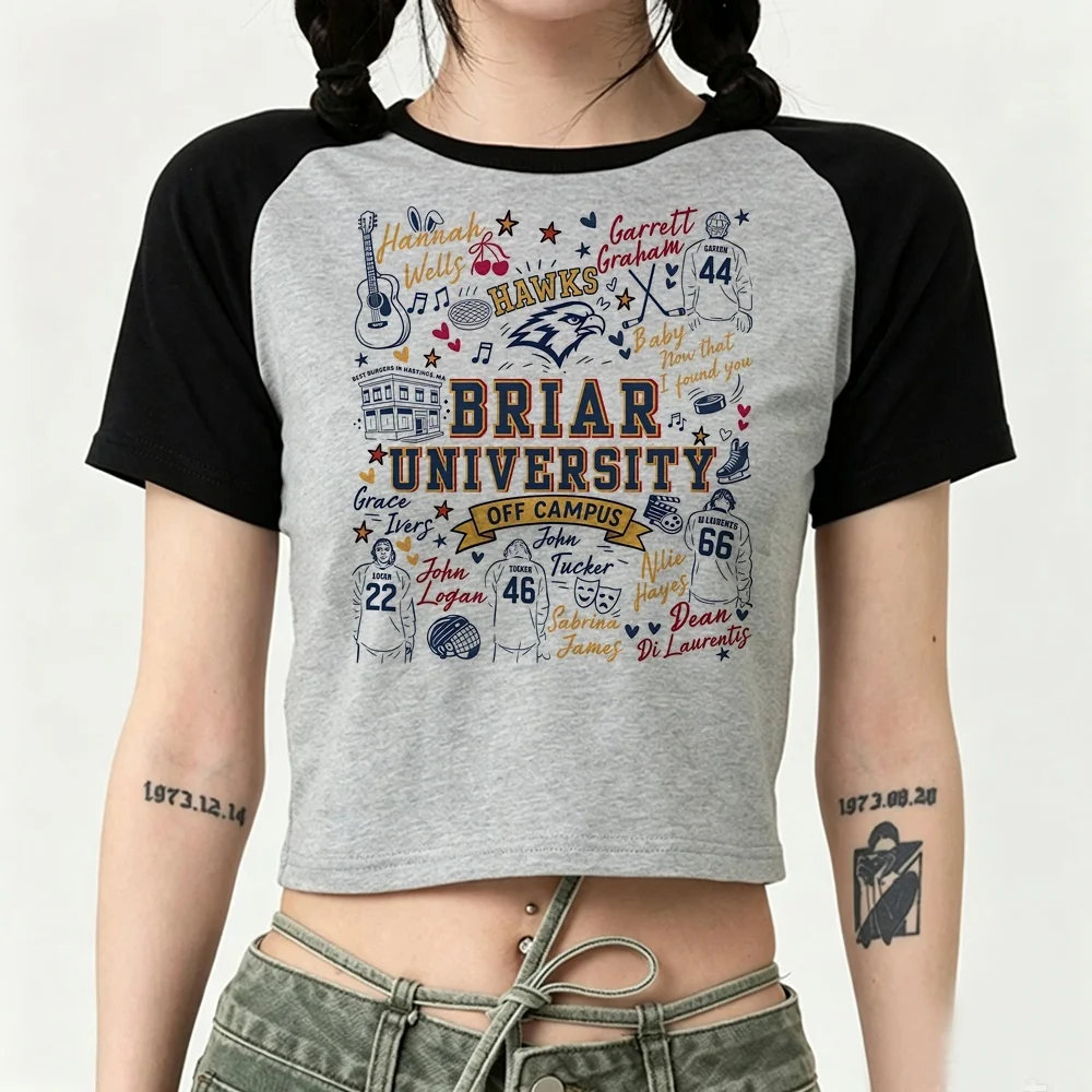 Off Campus crop top female cheap vintage harajuku grunge 2000s top tees baddie goth cheap