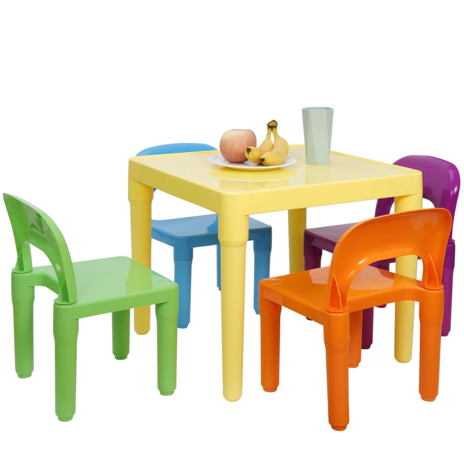 

US Kids Table and Chairs Play Set Activity Furniture In Outdoor Toddler Child Toy