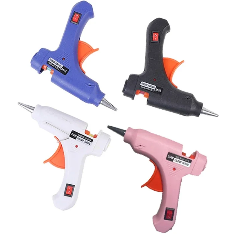 20W Hot Melt Glue Gun Mini Household DIY Industrial Guns Heat Temperature Thermo Electric Repair Tool Use 7mm Glue Sticks