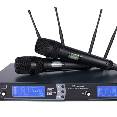 Condenser/Dynamic UHF karaoke receiver microphone system wireless microphone for singing room