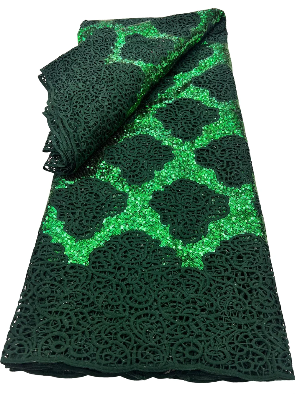 

New Milk Silk Rope African Gold Guipure Cord Lace Fabric 2026 High Quality Nigeria Water Soluble Lace For Women Evening Dresses