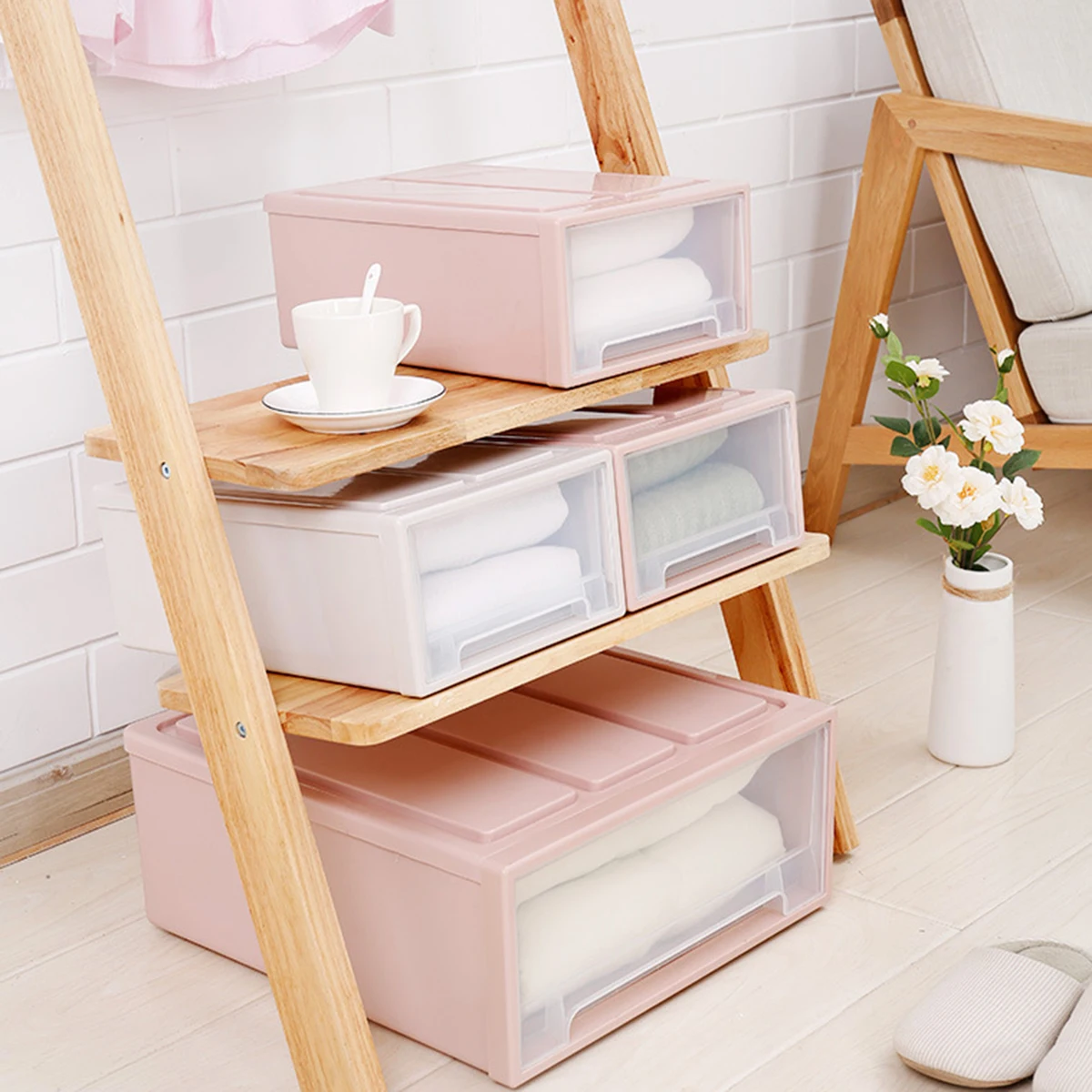 Drawer Storage Box Wardrobe Clothing Storage Box Plastic Transparent Storage Box Quilt Storage Box Organizer Case